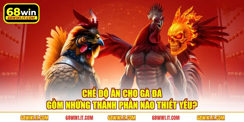 Chế độ ăn cho gà đá gồm những thành phần nào thiết yếu?